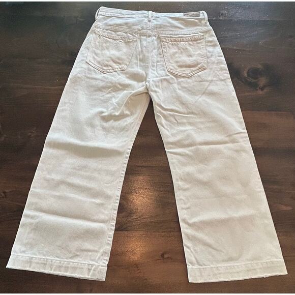 Ralph Lauren Polo Cotton Pocket Switching Two Tone Pants Cream Color Women Sz 28 - Picture 7 of 13